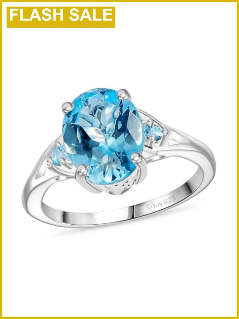 Sterling Silver Blue Topaz Birthstone Ring Size 11